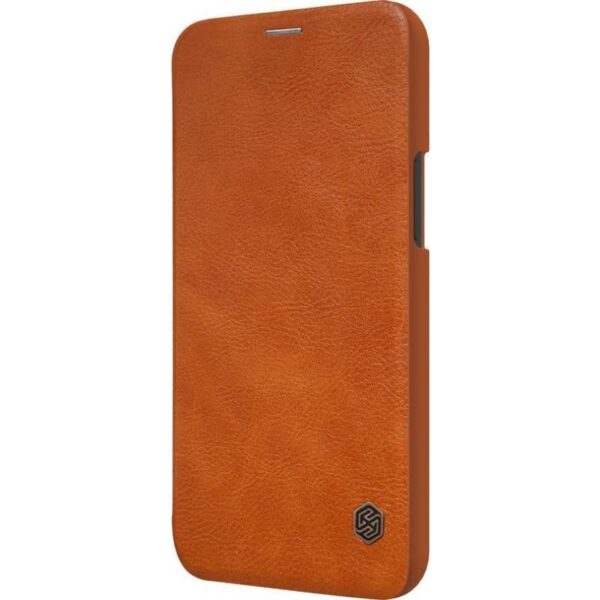 Nillkin Qin Leather Case - Etui Apple iPhone 12 Pro Max (Brown) - obrazek 3