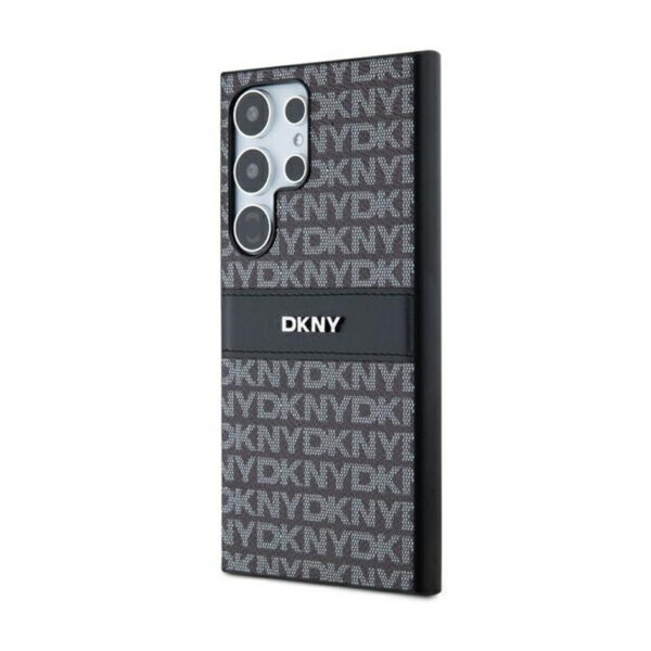 DKNY Leather Mono Stripe & Metal Logo - Etui Samsung Galaxy S24 Ultra (czarny) - obrazek 2