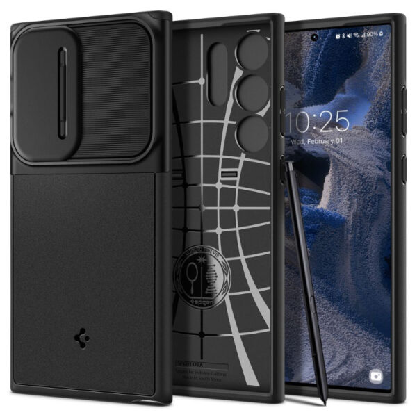 Spigen Optik Armor - Etui do Samsung Galaxy S23 Ultra (Czarny) - obrazek 16