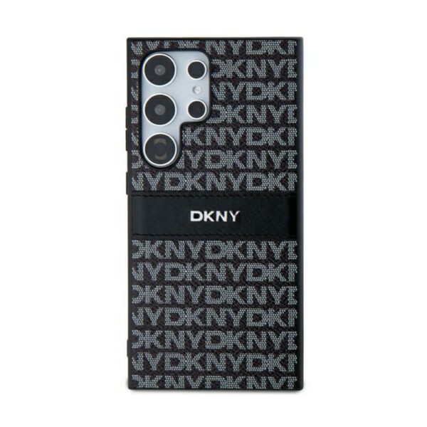 DKNY Leather Mono Stripe & Metal Logo - Etui Samsung Galaxy S24 Ultra (czarny) - obrazek 3