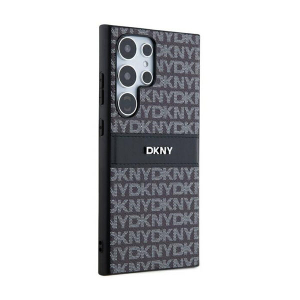 DKNY Leather Mono Stripe & Metal Logo - Etui Samsung Galaxy S24 Ultra (czarny) - obrazek 4