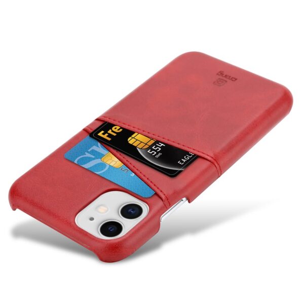 Crong Neat Cover - Etui iPhone 11 Pro z kieszeniami (czerwony) - obrazek 3