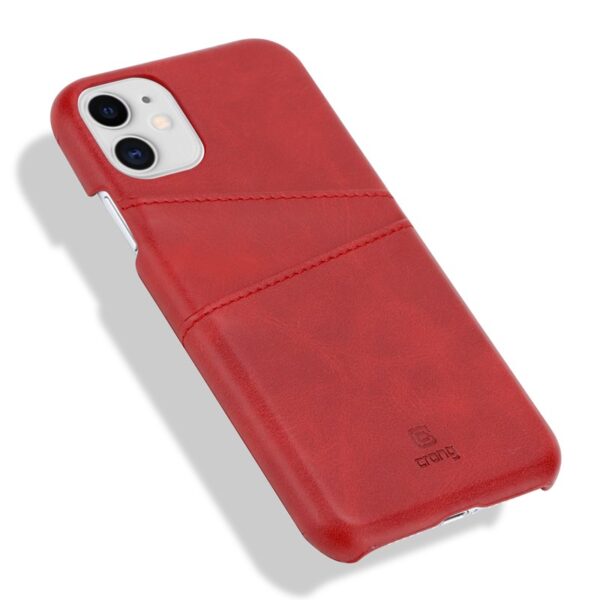 Crong Neat Cover - Etui iPhone 11 Pro z kieszeniami (czerwony) - obrazek 4