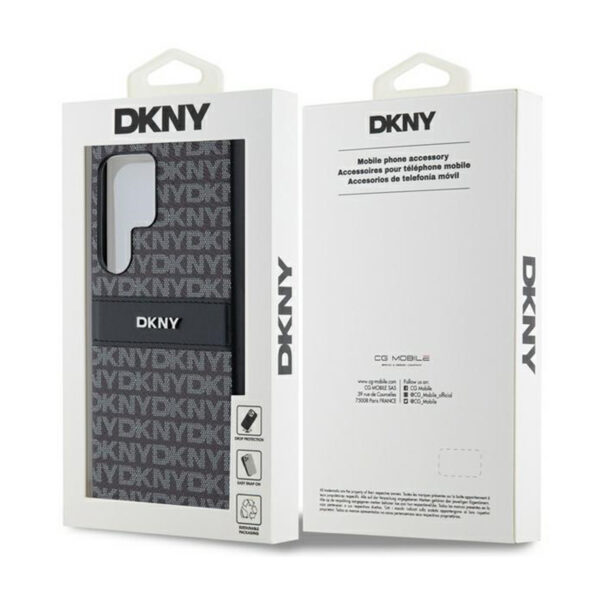 DKNY Leather Mono Stripe & Metal Logo - Etui Samsung Galaxy S24 Ultra (czarny) - obrazek 8