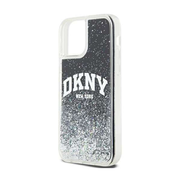 DKNY Liquid Glitter Big Logo - Etui iPhone 12 / iPhone 12 Pro (czarny) - obrazek 6