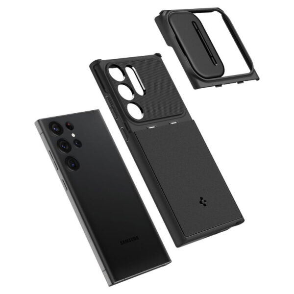 Spigen Optik Armor - Etui do Samsung Galaxy S23 Ultra (Czarny) - obrazek 9