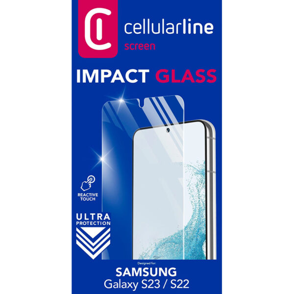 Cellularline Impact Glass - Hartowane szkło ochronne Samsung Galaxy S23 / S22 - obrazek 4