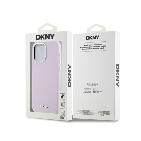 DKNY Liquid Silicone Small Metal Logo MagSafe - Etui iPhone 14 Pro Max (różowy) - obrazek 8