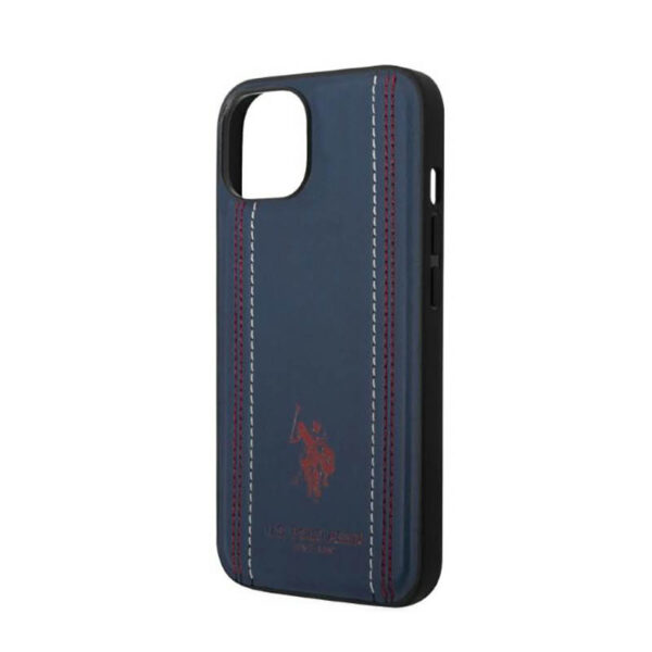 US Polo Assn Leather Stitch - Etui iPhone 14 (granatowy) - obrazek 6