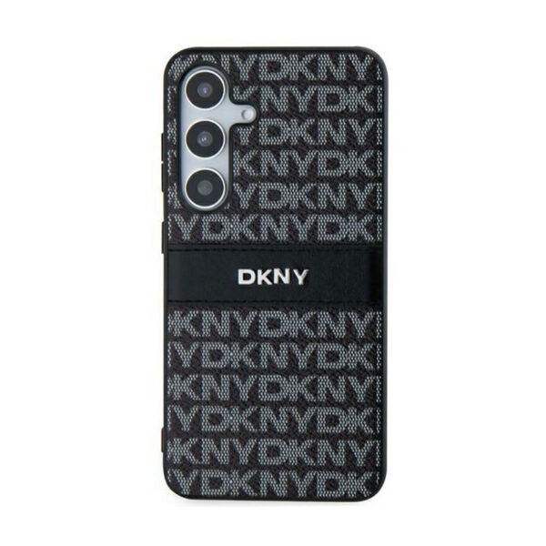 DKNY Leather Mono Stripe & Metal Logo - Etui Samsung Galaxy S24+ (czarny) - obrazek 3