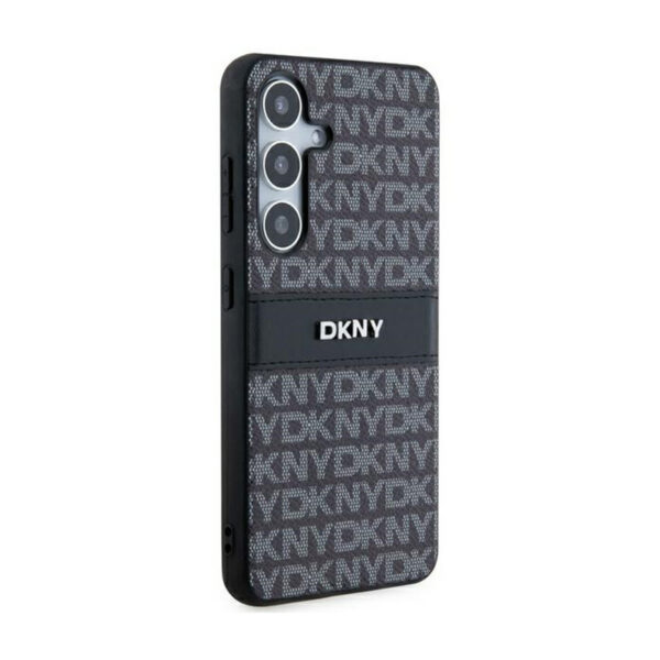 DKNY Leather Mono Stripe & Metal Logo - Etui Samsung Galaxy S24+ (czarny) - obrazek 4