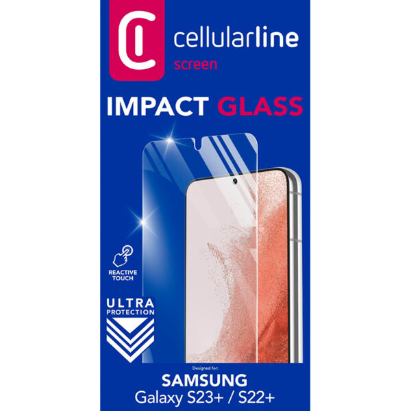 Cellularline Impact Glass - Hartowane szkło ochronne Samsung Galaxy S23+ / S22+ - obrazek 3