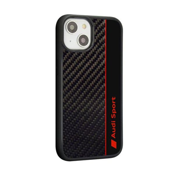 Audi Carbon Fiber Stripe - Etui iPhone 14 (Czarny) - obrazek 2