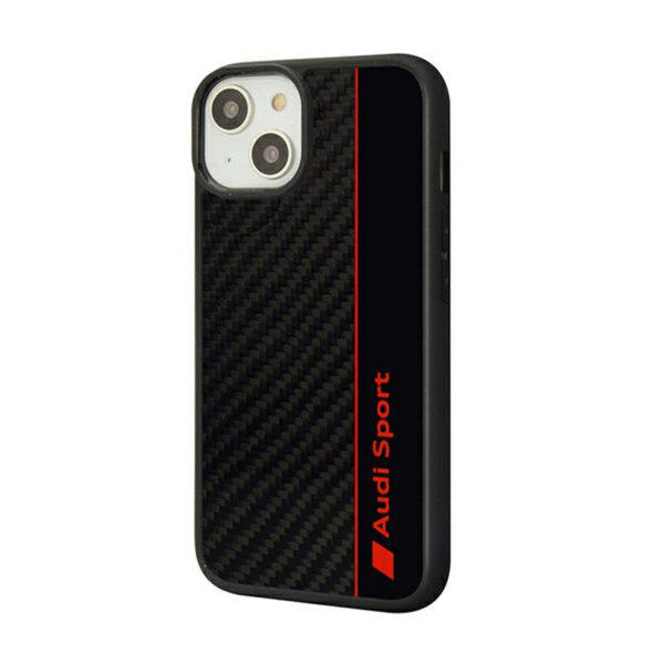 Audi Carbon Fiber Stripe - Etui iPhone 14 (Czarny) - obrazek 3