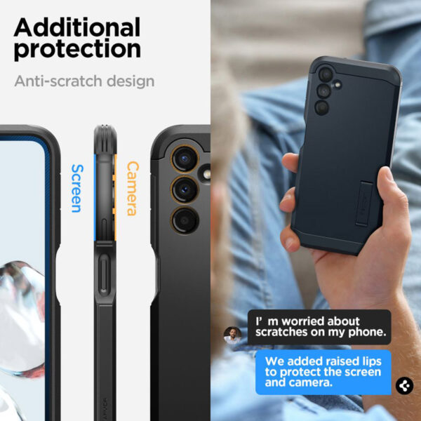 Spigen Tough Armor - Etui do Samsung Galaxy A14 4G / LTE (Czarny) - obrazek 14