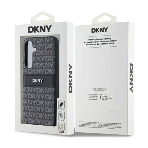 DKNY Leather Mono Stripe & Metal Logo - Etui Samsung Galaxy S24+ (czarny) - obrazek 8