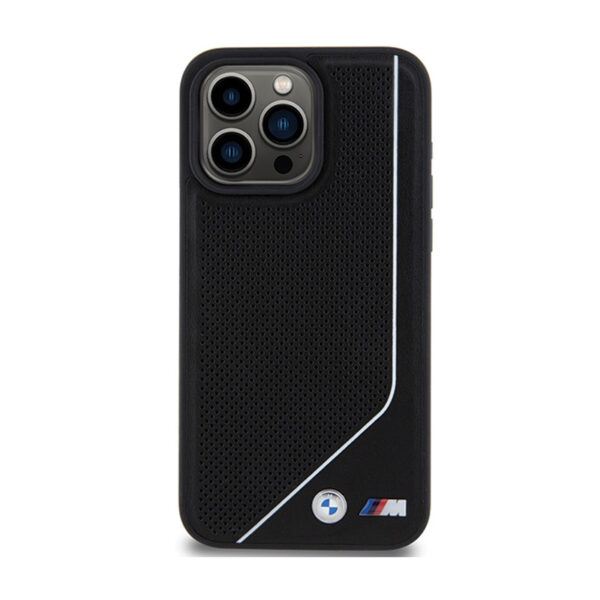 BMW Perforated Twisted Line MagSafe - Etui iPhone 15 Pro (czarny) - obrazek 3