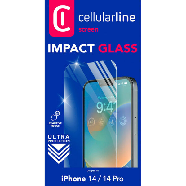 Cellularline Impact Glass - Hartowane szkło ochronne iPhone 14 / iPhone 14 Pro - obrazek 4