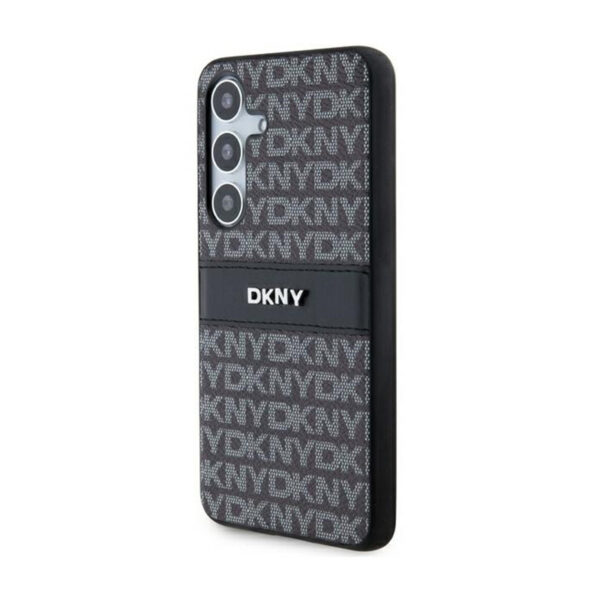 DKNY Leather Mono Stripe & Metal Logo - Etui Samsung Galaxy S24 (czarny) - obrazek 2