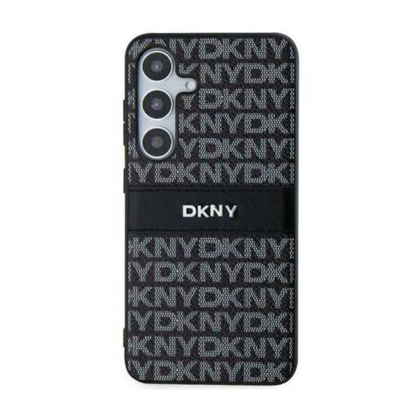 DKNY Leather Mono Stripe & Metal Logo - Etui Samsung Galaxy S24 (czarny) - obrazek 3