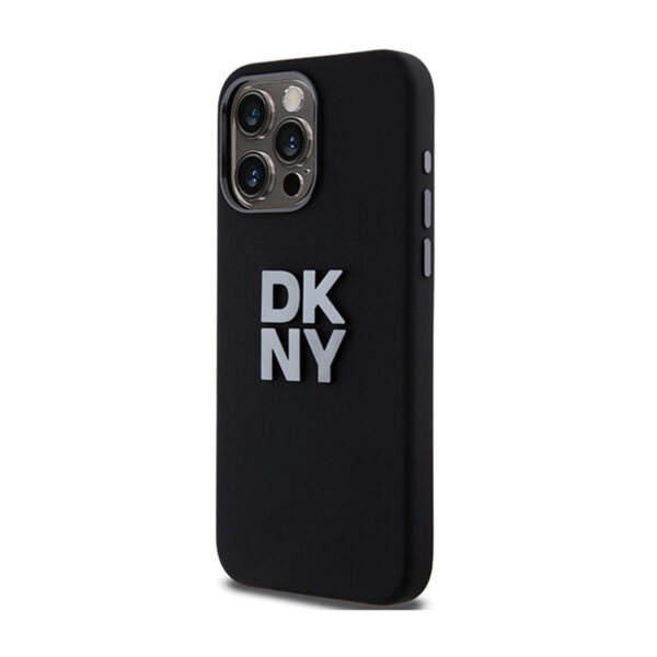 DKNY Liquid Silicone Metal Logo - Etui iPhone 15 Pro Max (czarny) - obrazek 2