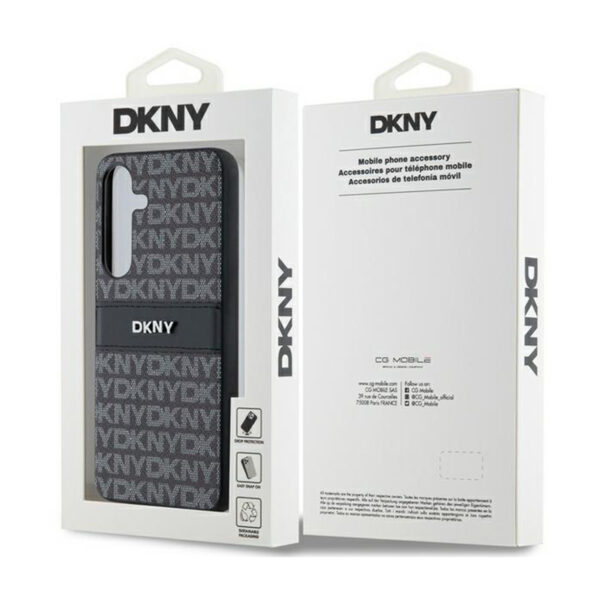 DKNY Leather Mono Stripe & Metal Logo - Etui Samsung Galaxy S24 (czarny) - obrazek 8