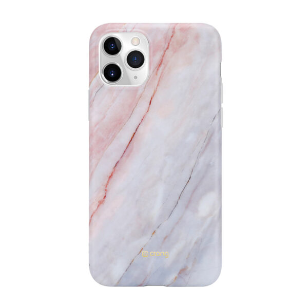 Crong Marble Case - Etui iPhone 11 Pro (różowy)