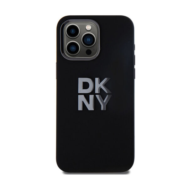 DKNY Liquid Silicone Metal Logo - Etui iPhone 15 Pro Max (czarny) - obrazek 3