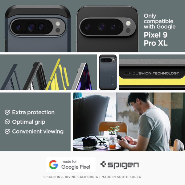 Spigen Tough Armor - Etui do Google Pixel 9 Pro XL (Metal Slate) - obrazek 11