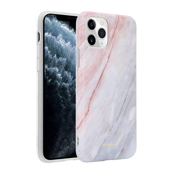 Crong Marble Case - Etui iPhone 11 Pro (różowy) - obrazek 2