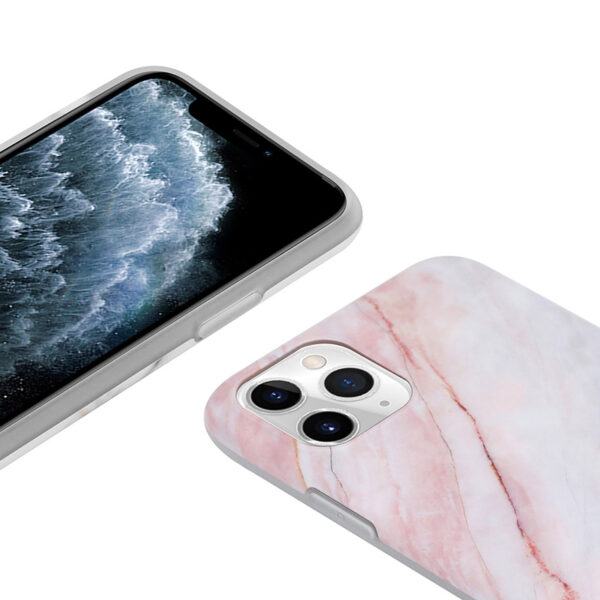 Crong Marble Case - Etui iPhone 11 Pro (różowy) - obrazek 3