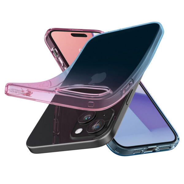 Spigen Liquid Crystal Glitter - Etui do iPhone 15 (Gradation Pink) - obrazek 6