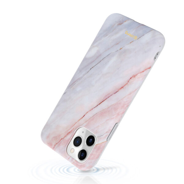 Crong Marble Case - Etui iPhone 11 Pro (różowy) - obrazek 4