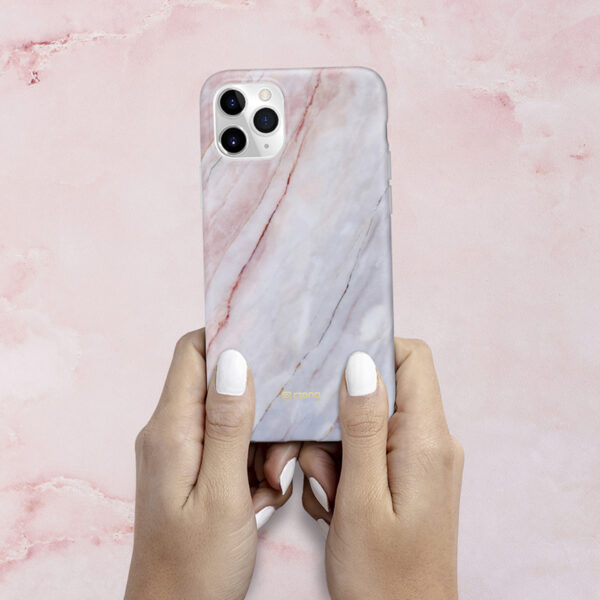 Crong Marble Case - Etui iPhone 11 Pro (różowy) - obrazek 5