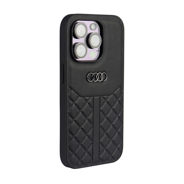 Audi Genuine Leather - Etui iPhone 14 Pro (Czarny) - obrazek 2