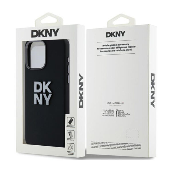 DKNY Liquid Silicone Metal Logo - Etui iPhone 15 Pro Max (czarny) - obrazek 8