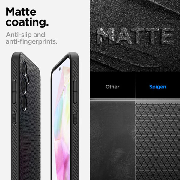 Spigen Liquid Air - Etui do Samsung Galaxy A35 5G (Matte Black) - obrazek 14