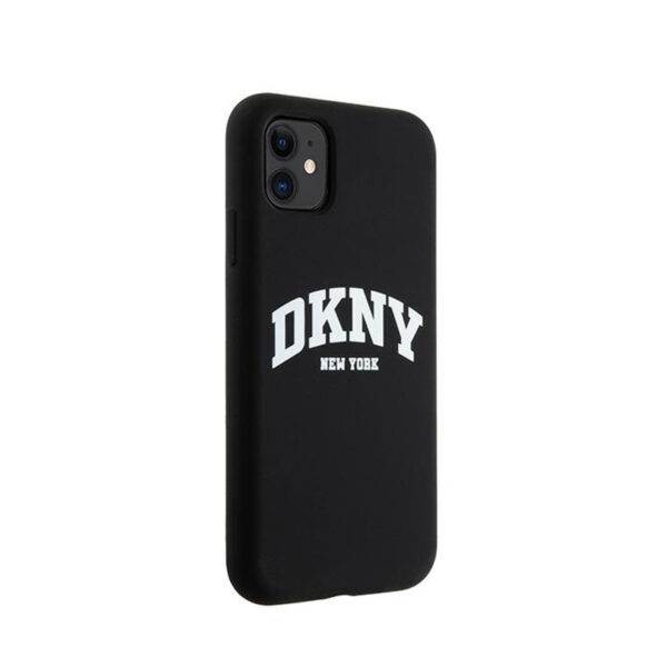 DKNY Liquid Silicone White Printed Logo MagSafe - Etui iPhone 11 (czarny) - obrazek 4