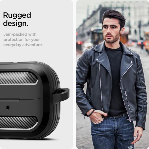 Spigen Rugged Armor - Etui do Samsung Galaxy Buds 3 / 3 Pro (Matte Black) - obrazek 13