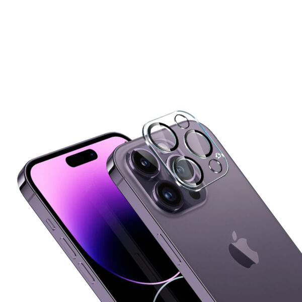 Crong Lens Shield - Szkło na aparat i obiektyw iPhone 14 Pro / iPhone 14 Pro Max - obrazek 2