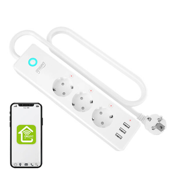 Inteligentna listwa zasilająca WiFi Gosund P1 PLUS (4x AC schuko, 3x USB-A) Tuya - obrazek 3