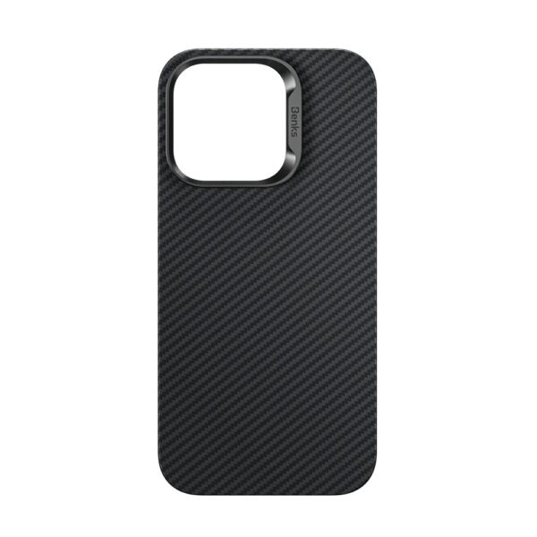 Benks Etui Magnetic Armor Air Kevlar Metal Frame 600D do Iphone 15 Plus czarny - obrazek 4