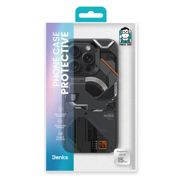 Benks Etui Magnetic Mecha Series do Iphone 15 Pro Max czarny - obrazek 7