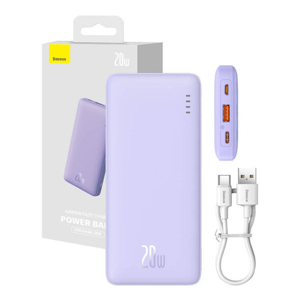 Powerbank Baseus Airpow 10000mAh 20W (fioletowy) - obrazek 10