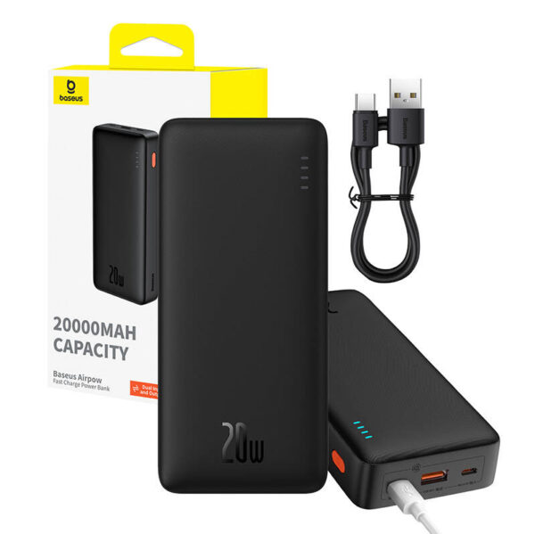 Powerbank Baseus Airpow 20000mAh 20W (czarny) - obrazek 7