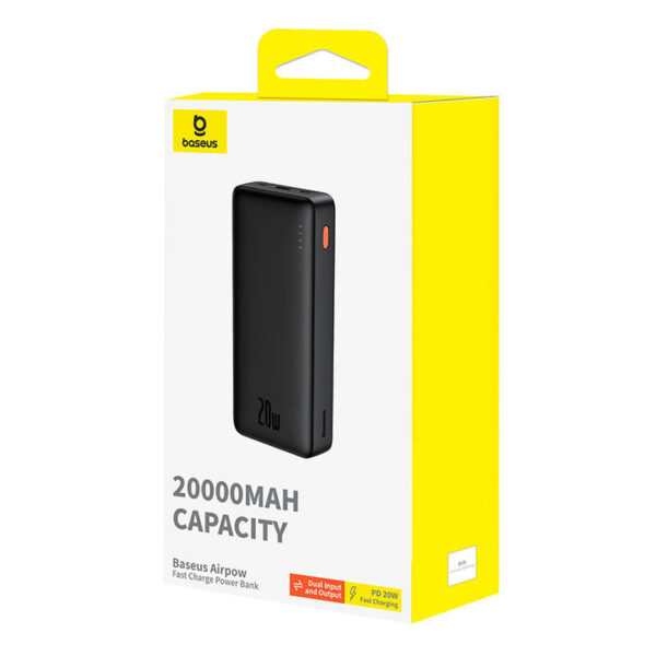 Powerbank Baseus Airpow 20000mAh 20W (czarny) - obrazek 5