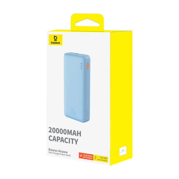 Powerbank Baseus Airpow 20000mAh 20W (niebieski) - obrazek 5