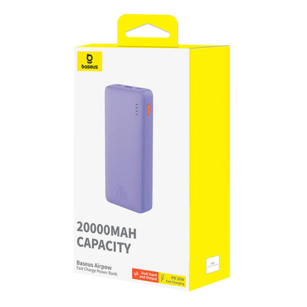 Powerbank Baseus Airpow 20000mAh 20W (fioletowy) - obrazek 5