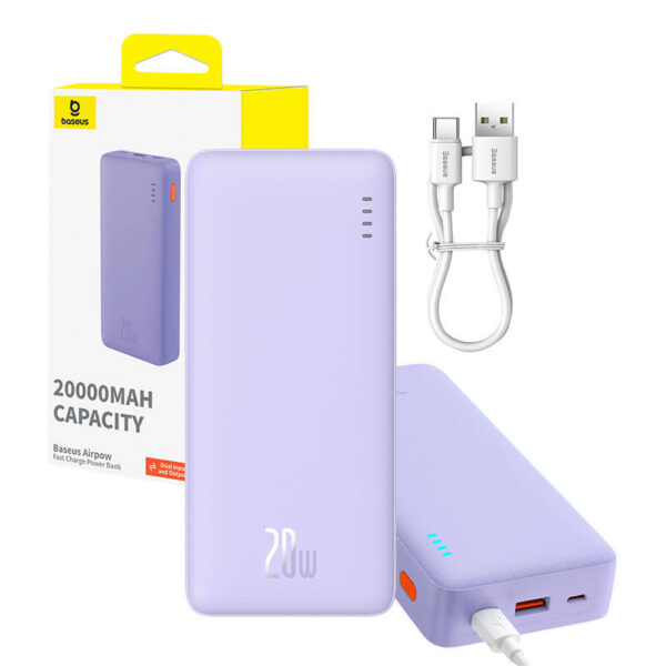 Powerbank Baseus Airpow 20000mAh 20W (fioletowy) - obrazek 7