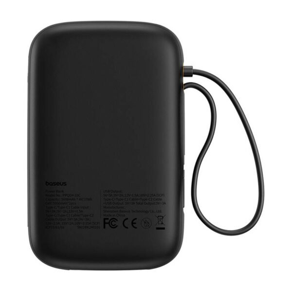 Powerbank Baseus QPow 2 10000mAh 30W 2xUSB-C (czarny) - obrazek 2